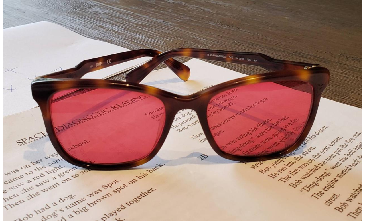 Image f glasses with coloured lenses
