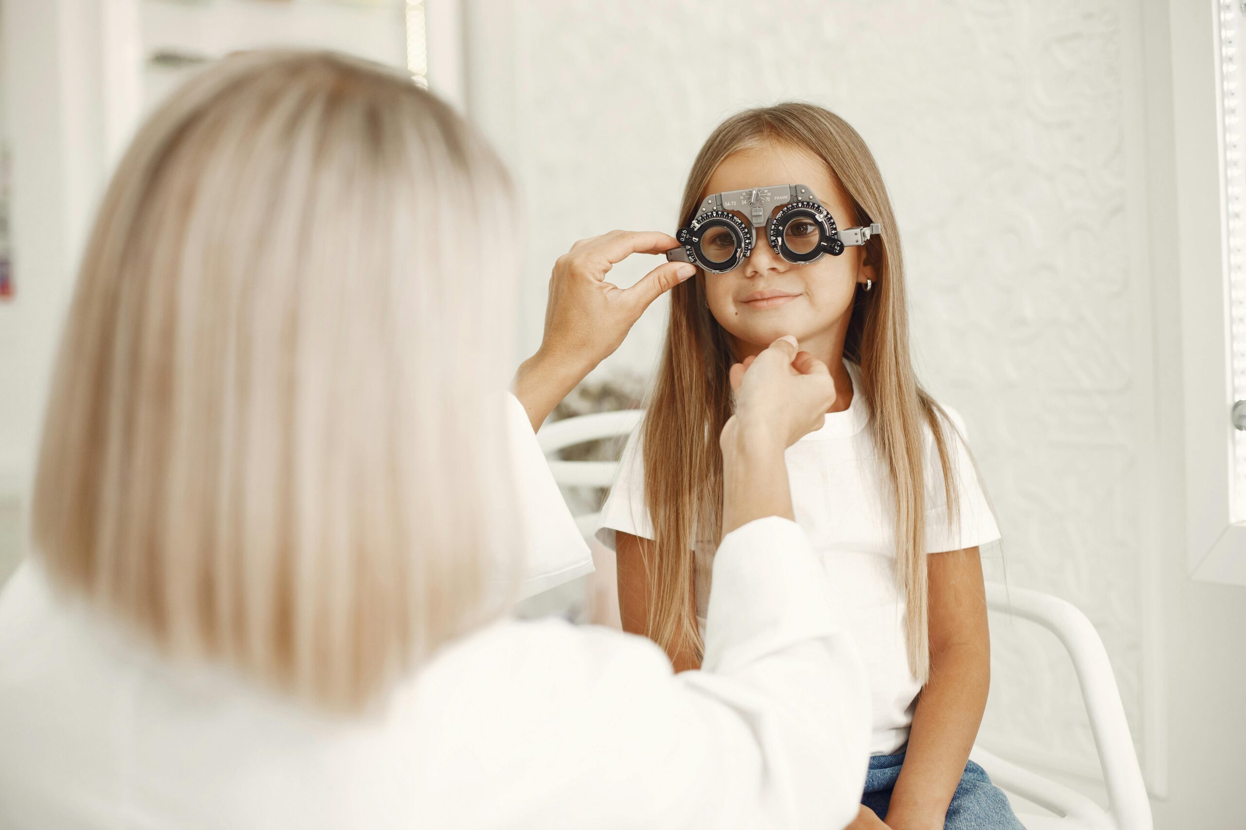 image of a child with optometry goggles
