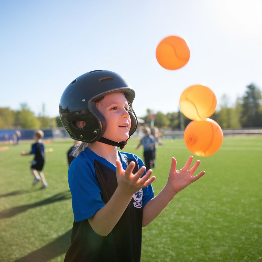 image of a young girl juggling 3 balls image of a young girl juggling 3 balls